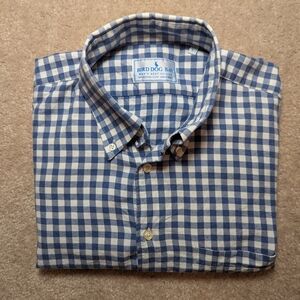 Bird Dog Bay Blue and White Checkered Men's Shirt